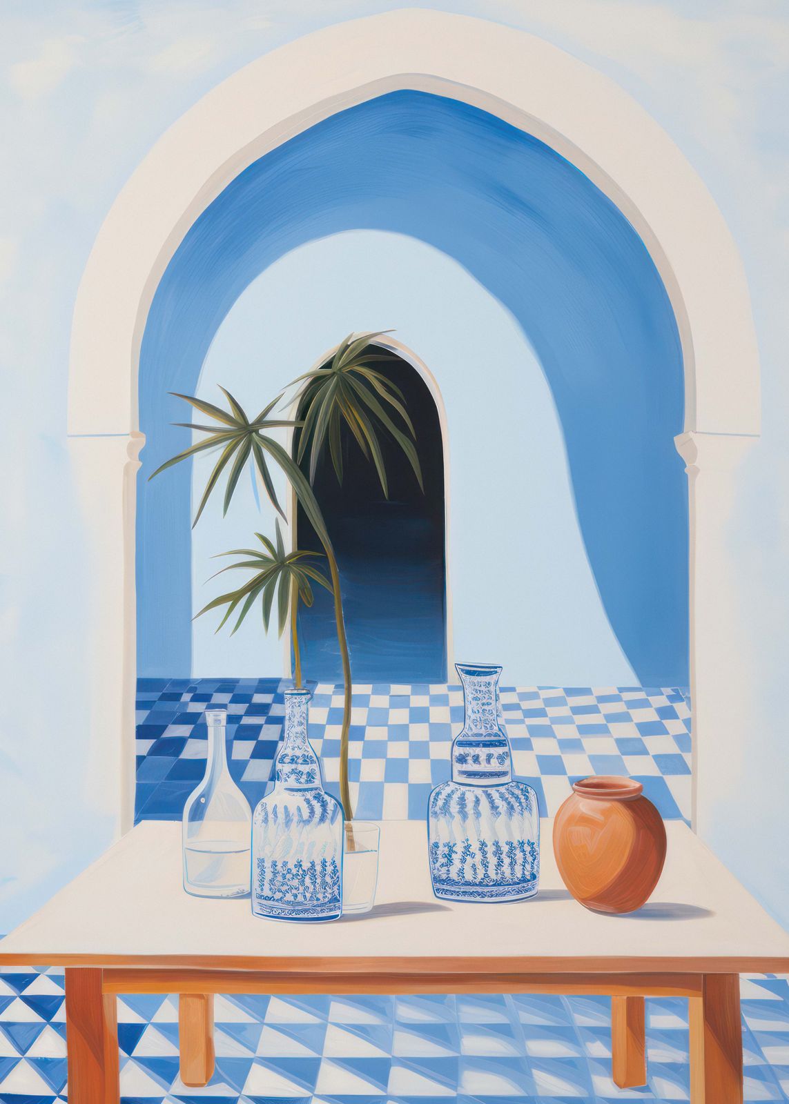 Poster - Blaue Bogen Szene