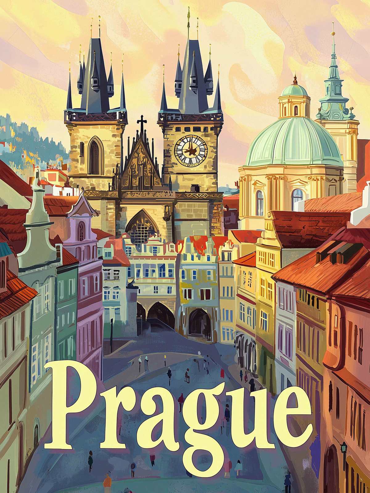 Poster - Prager Stadtbild