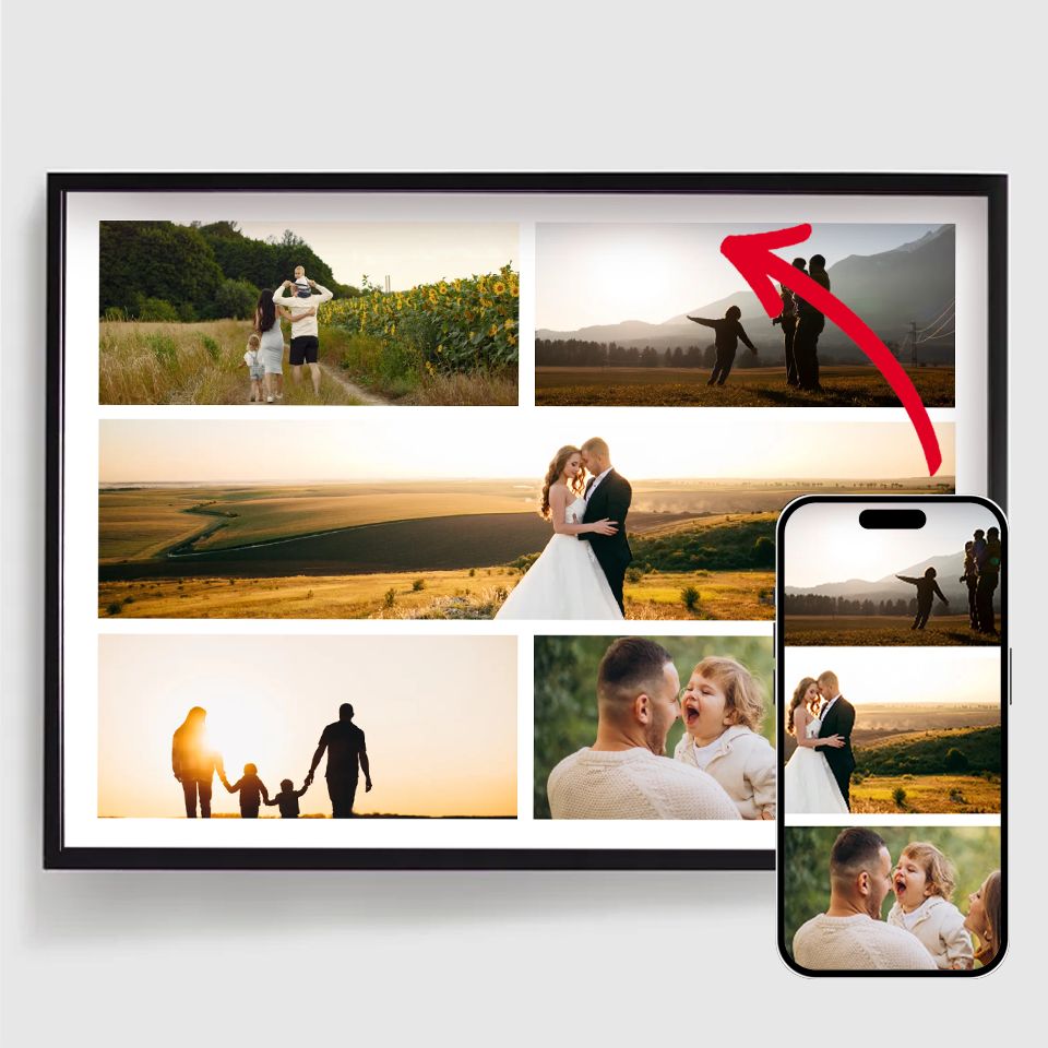 Personalisierte Poster - Laden Sie Ihre eigenen Bilder hoch - 5 Fotos Horizontal