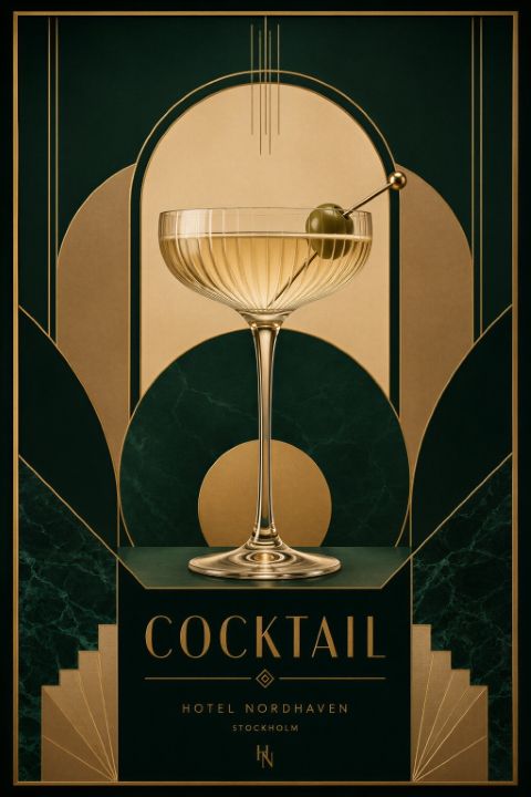 Poster - Art Deco-Cocktail