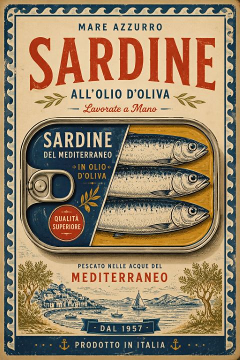 Poster - Sardine Vintage Design