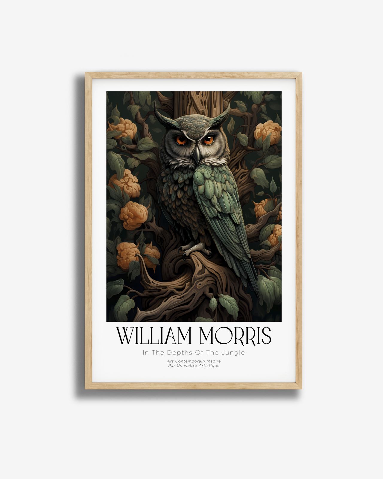 William Morris Eule Kunstposter