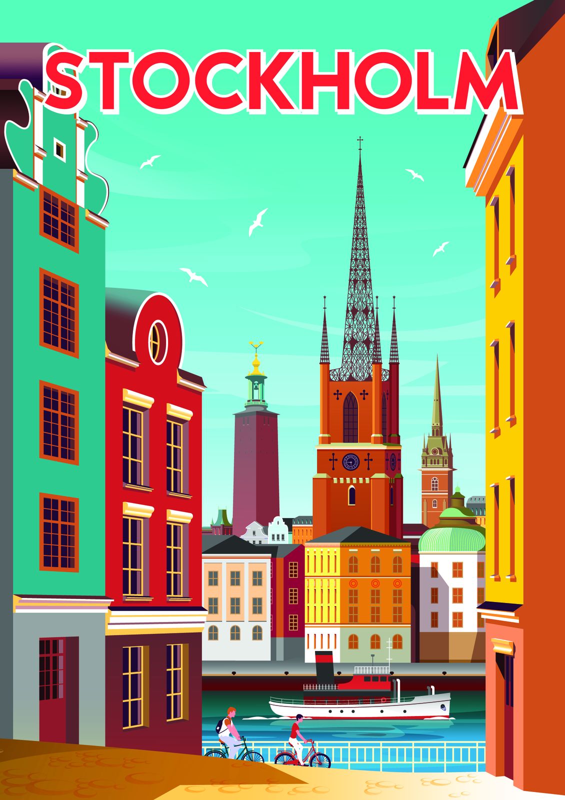 Stockholm Stadtansicht Poster