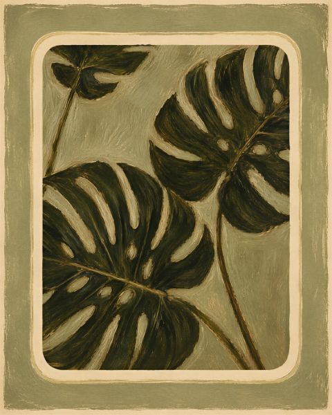 Poster - Tropisches Blatt Kunst