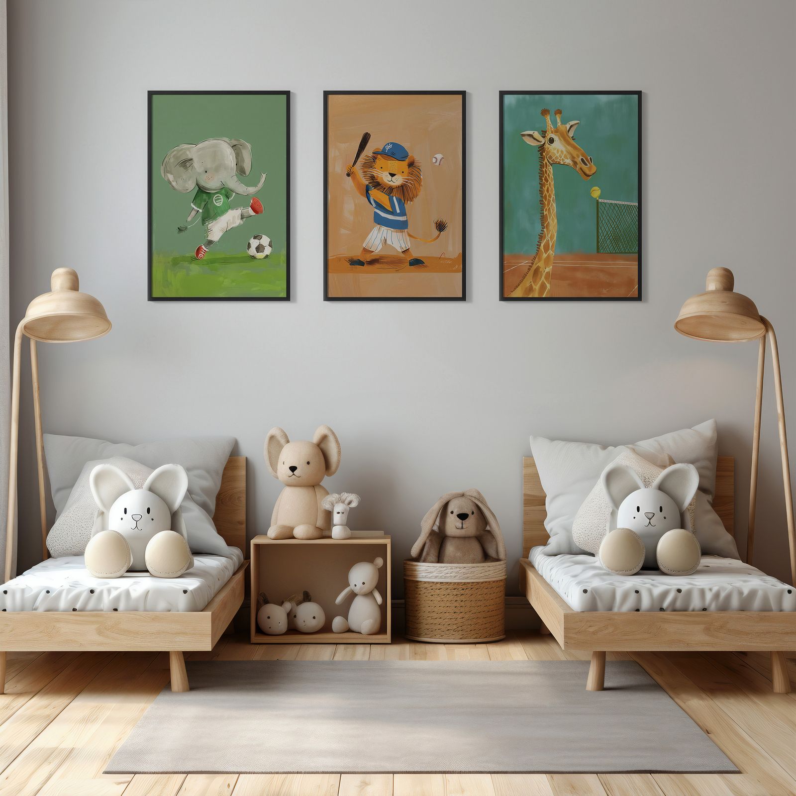 Poster - Sporttiere / Set von 3