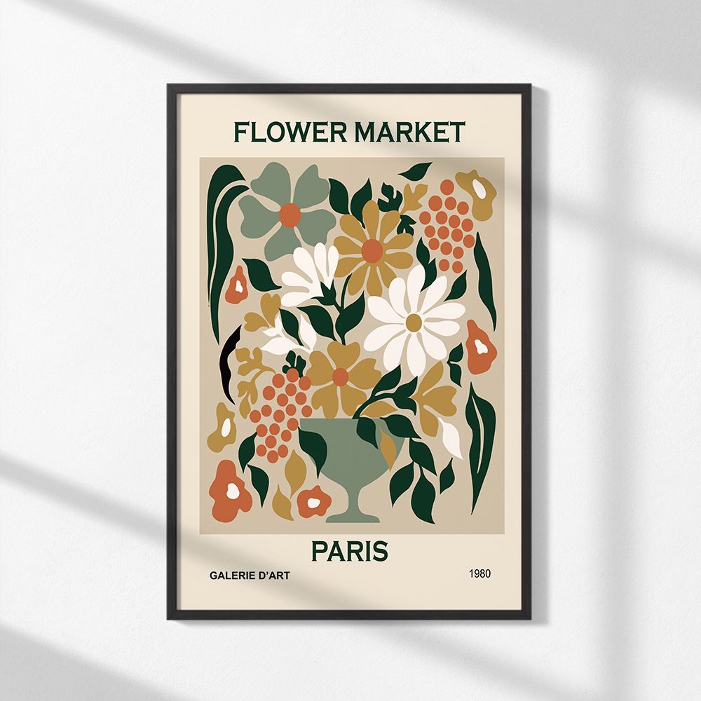 Poster - Blumenmarkt Paris