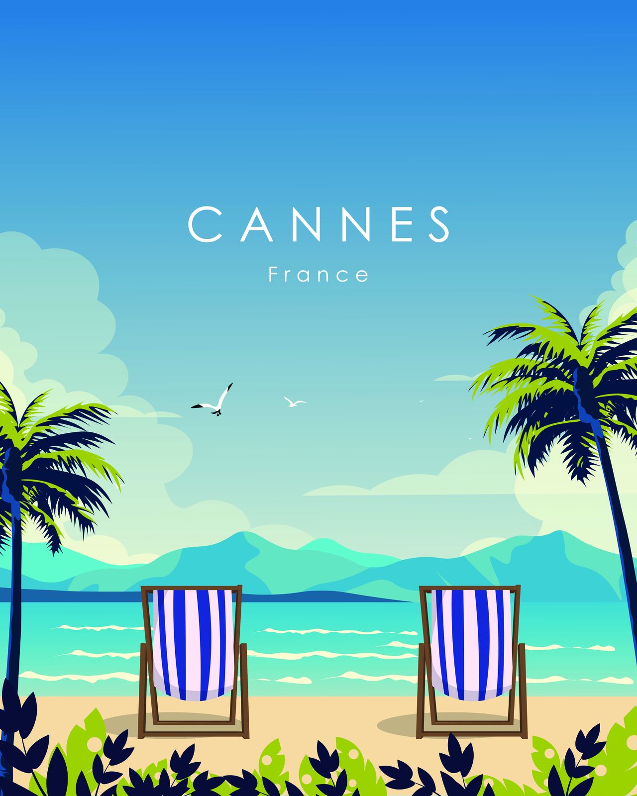 Cannes Frankreich Landschaft Poster