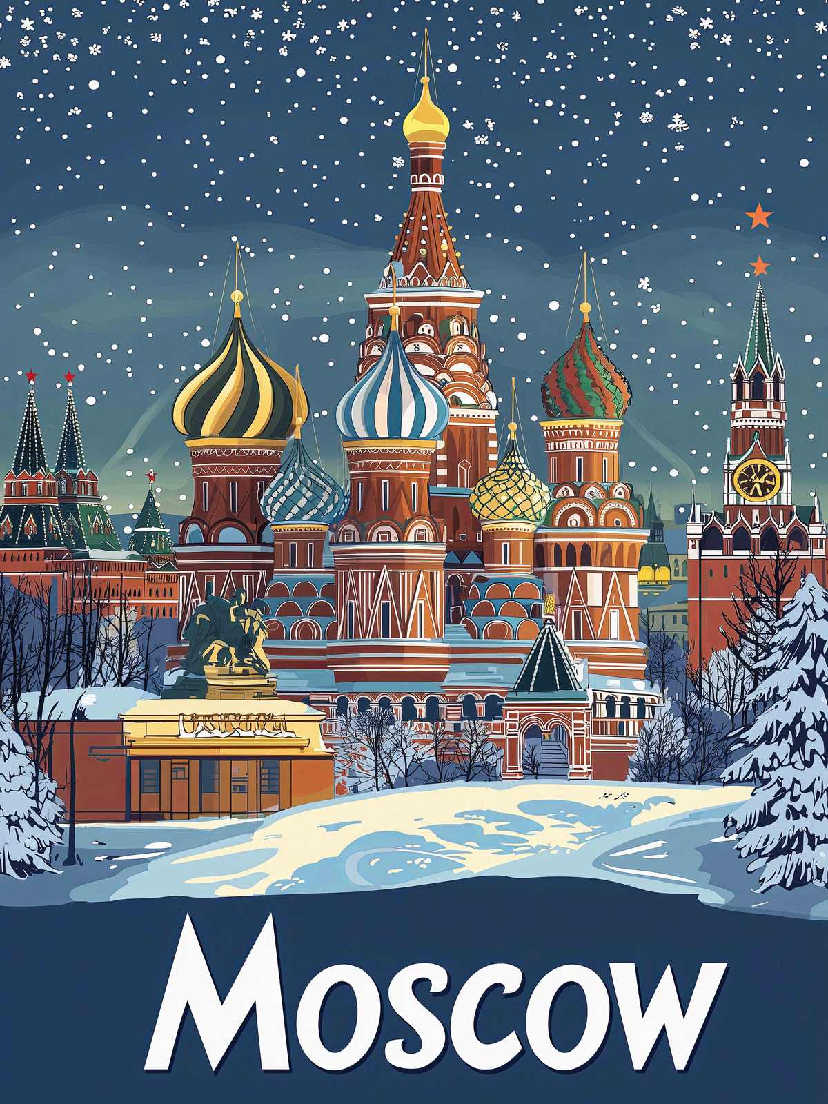Poster - Moskau Russland