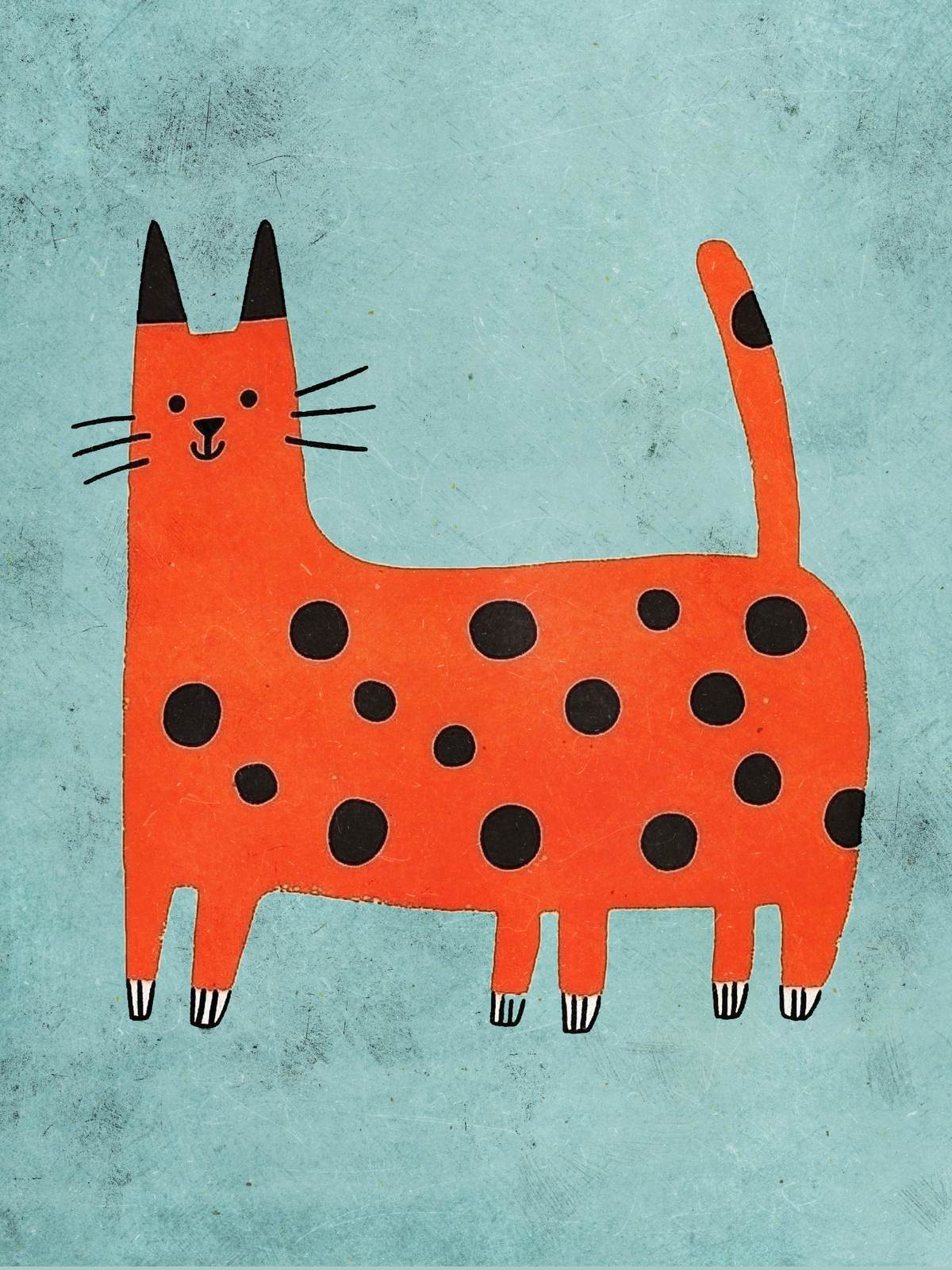 Poster - Getupfter Katze