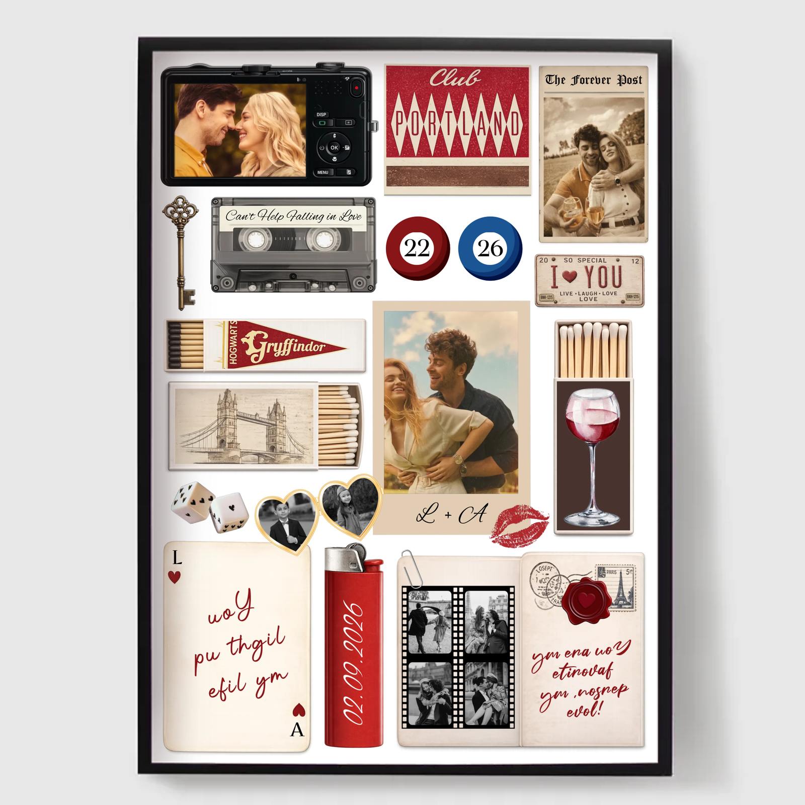 Personalisiertes Poster - Individuelle Liebes-Collage