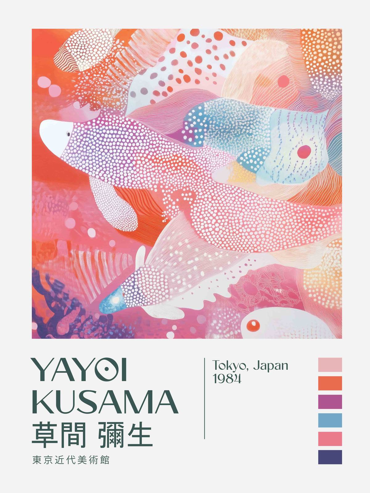 Poster - Yayoi Kusama Kunstwerk
