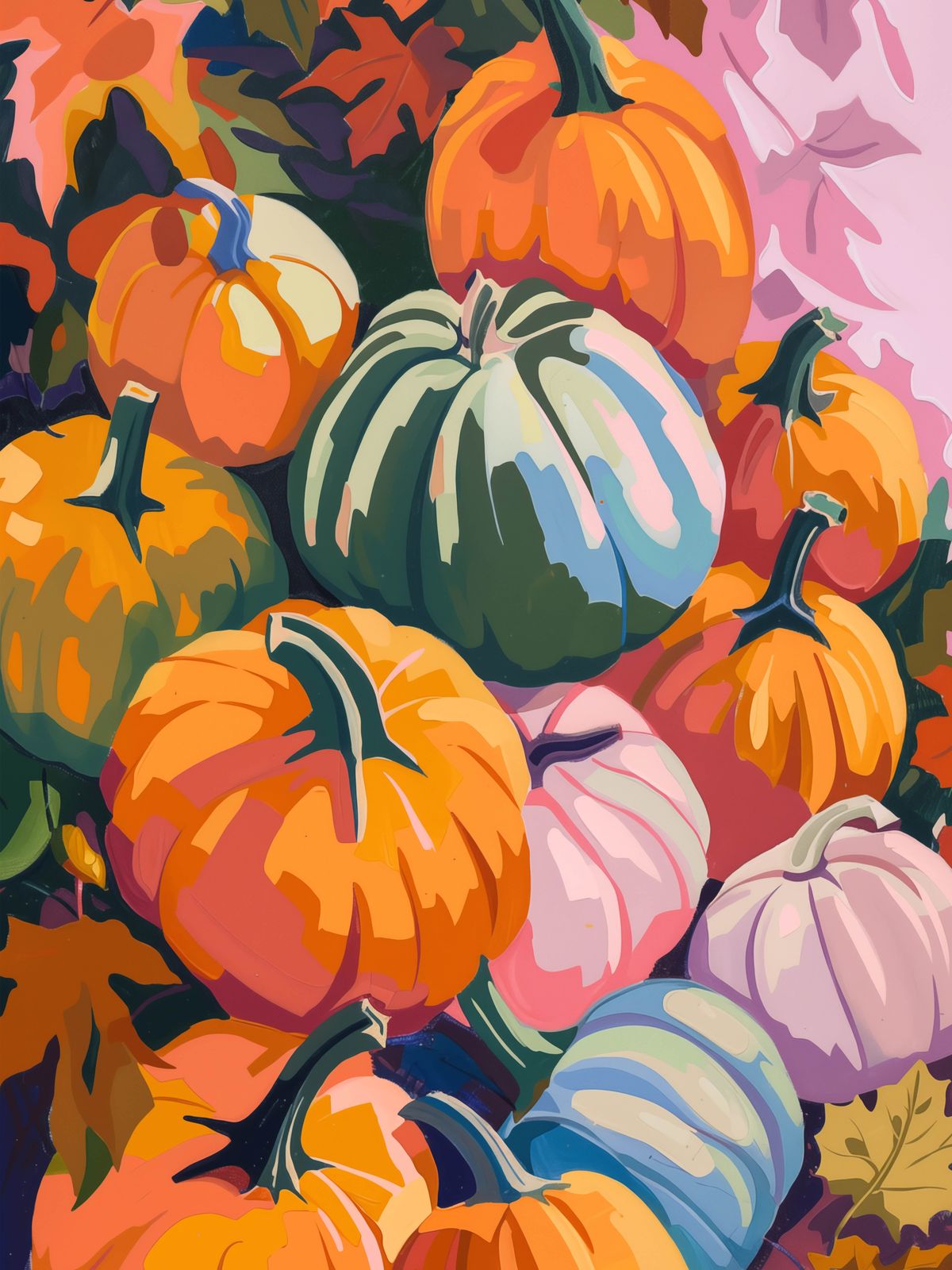 Poster - Herbst Kürbisernte