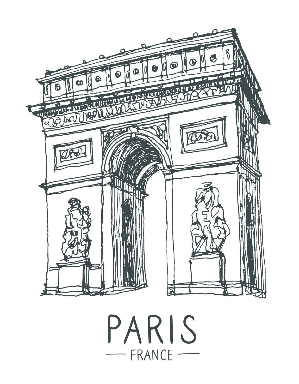 Paris Arch Wandposter