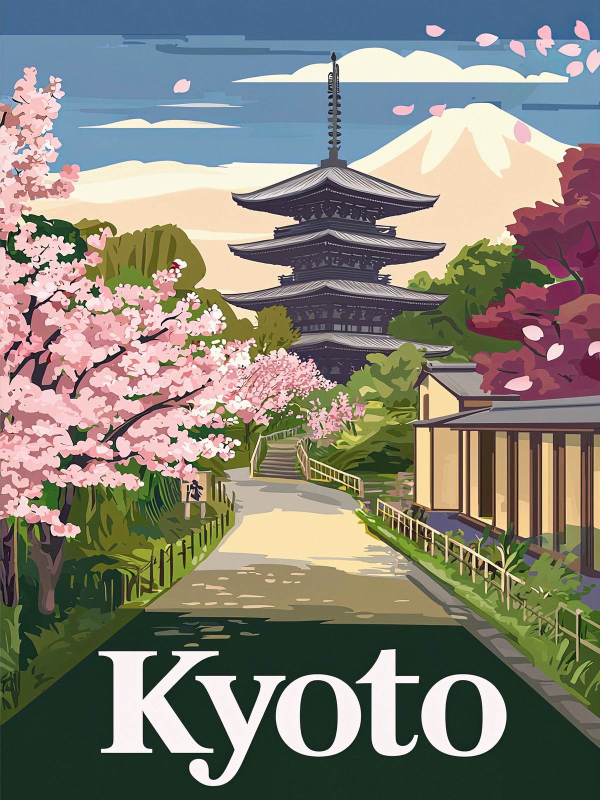 Poster - Kyoto Landschaft
