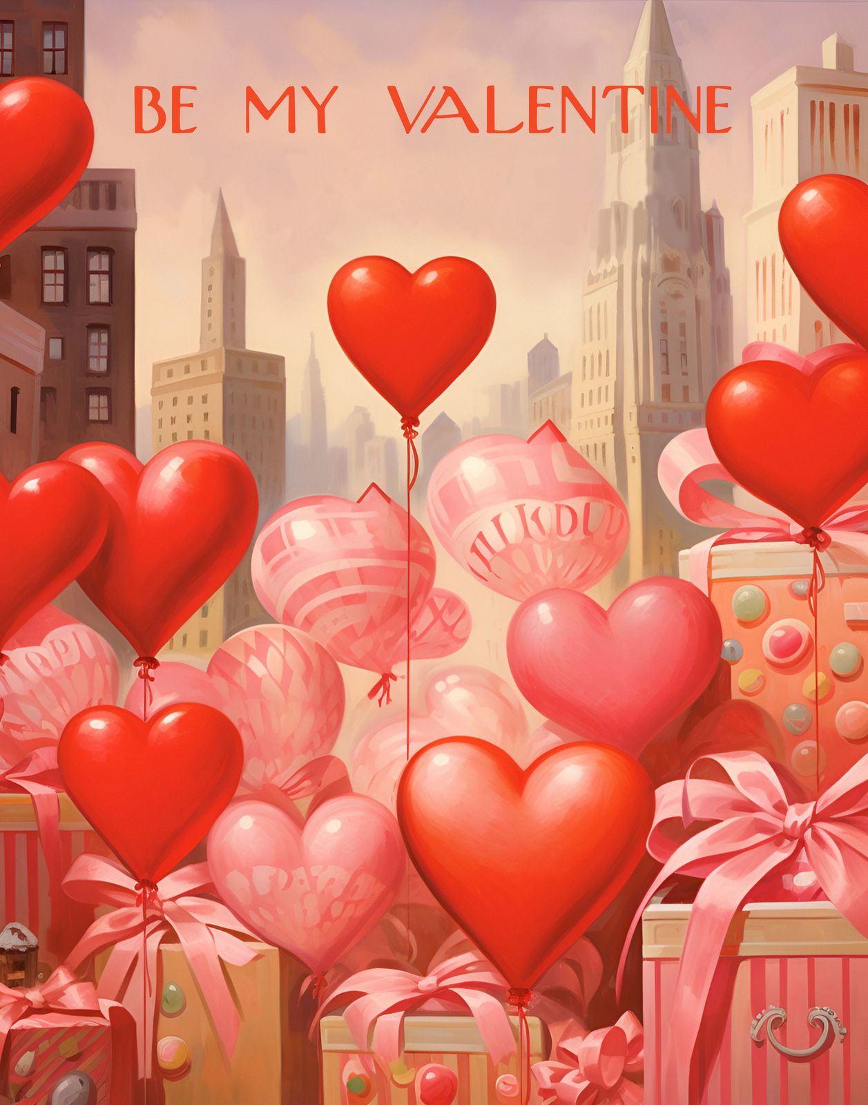 Poster - Valentinsballons