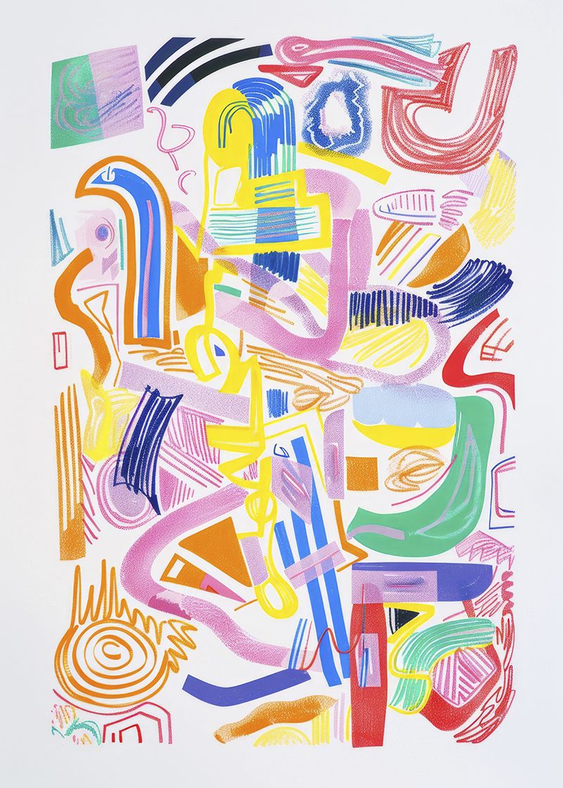 Poster - Abstrakte Bunte Kunst