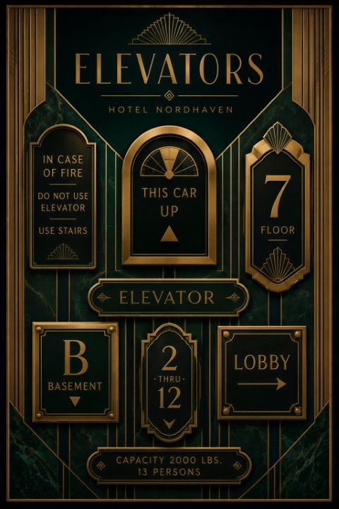 Poster - Hotel Nordhaven Aufzug