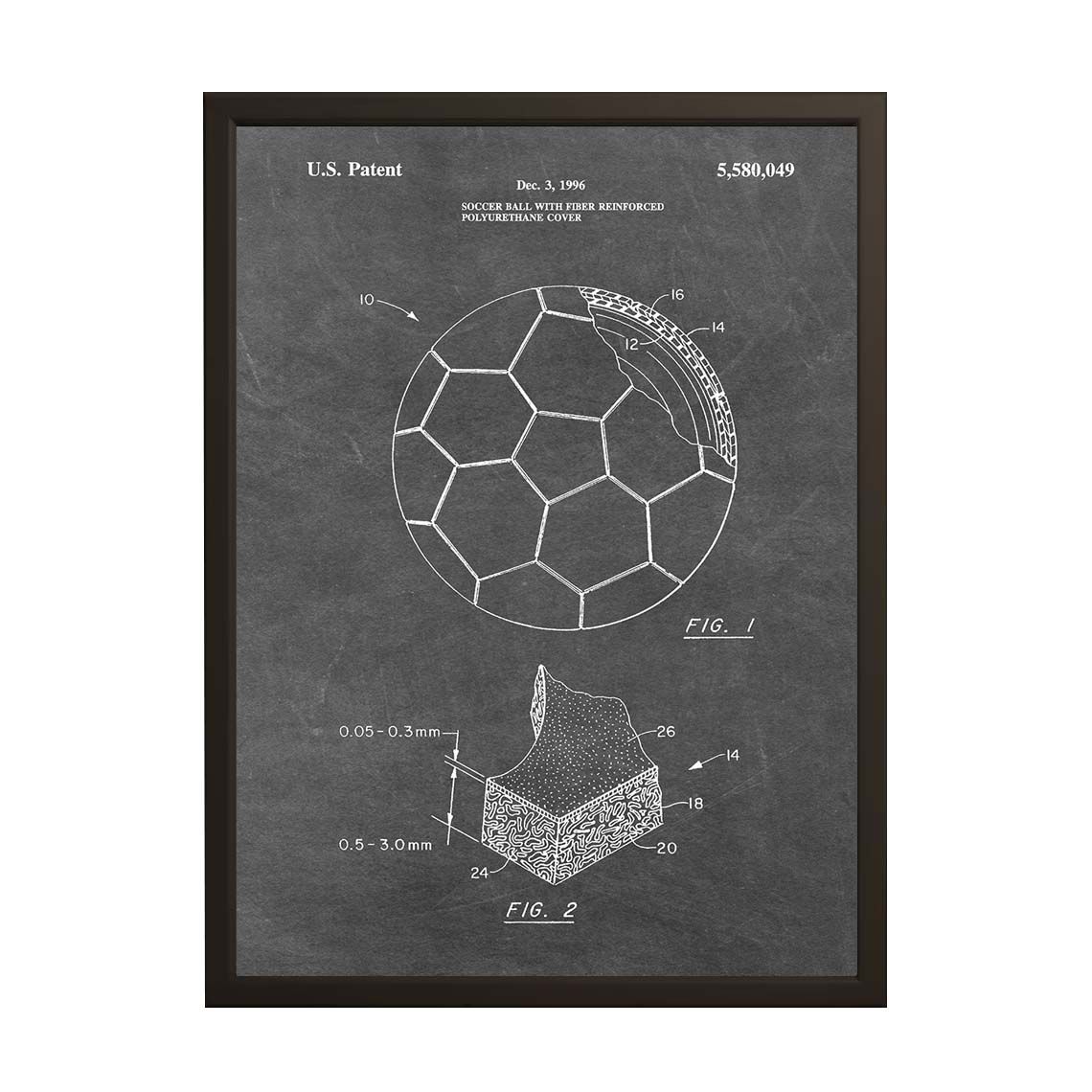 Patentzeichnung Poster - Fußball