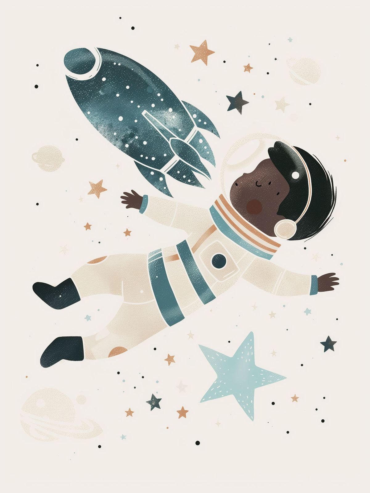 Poster - Astronaut Schwebend
