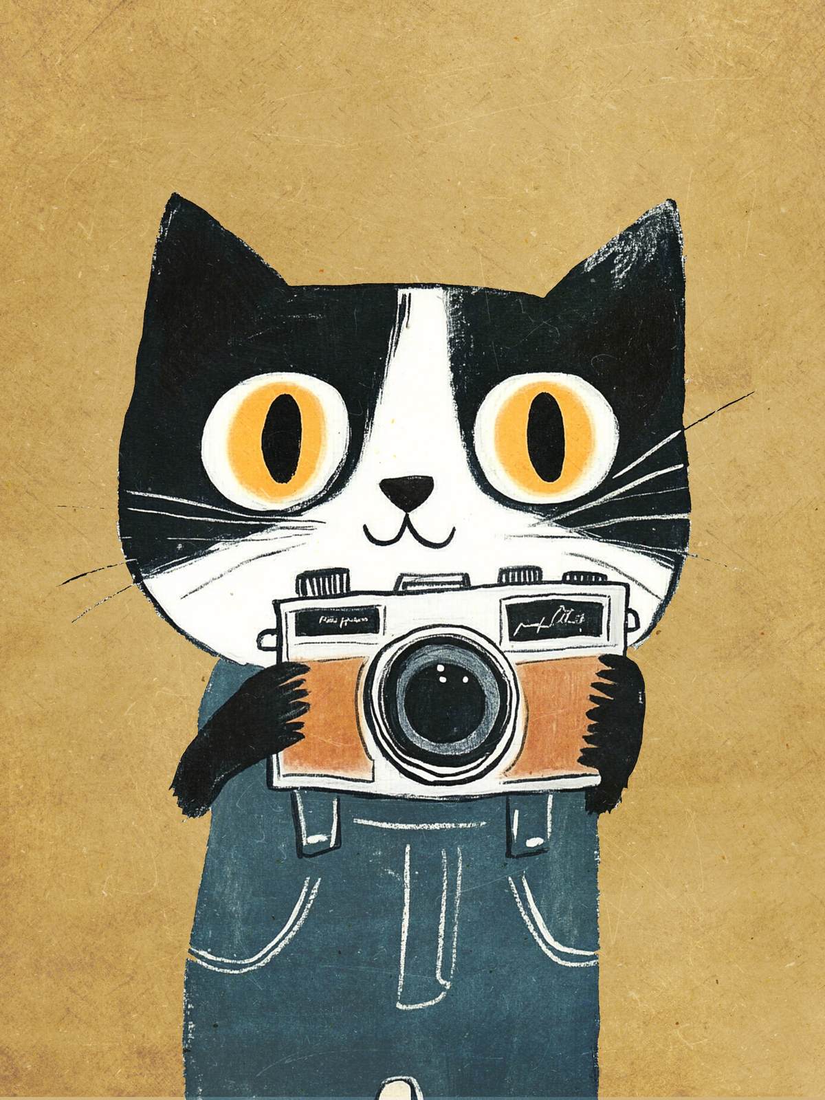 Poster - Katze mit Kamera