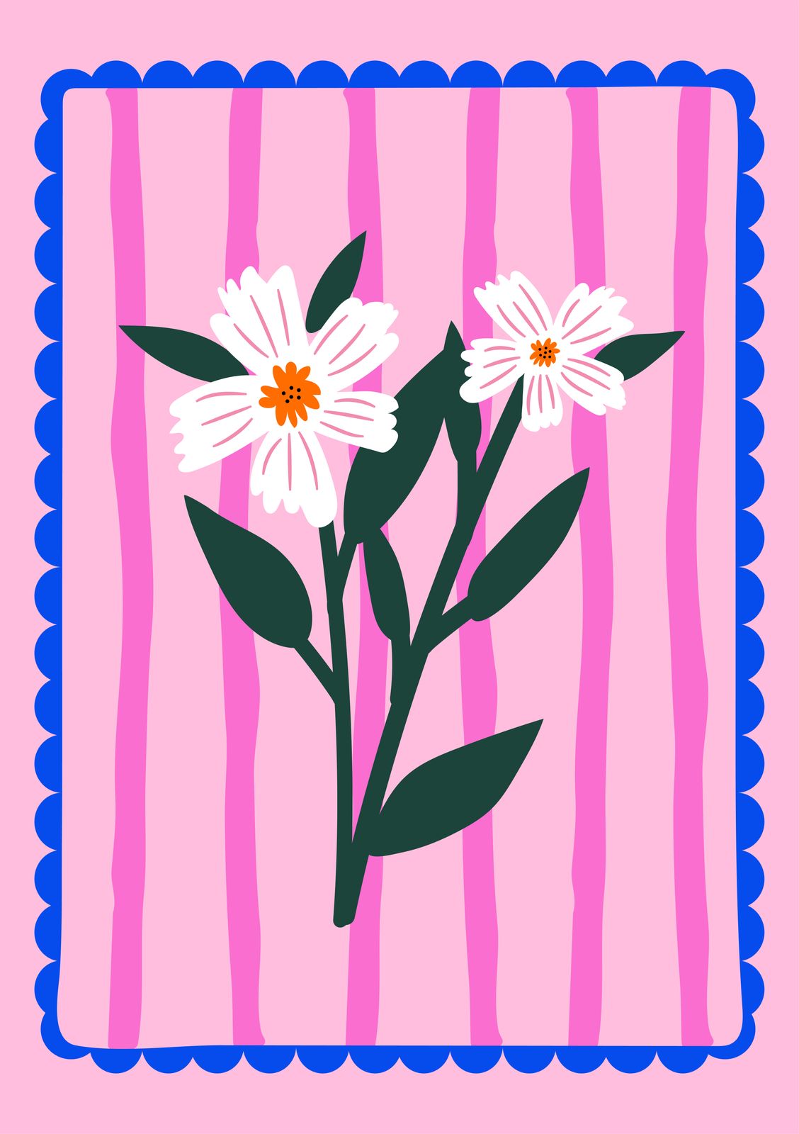 Poster - Lebendiges Blumen-Design