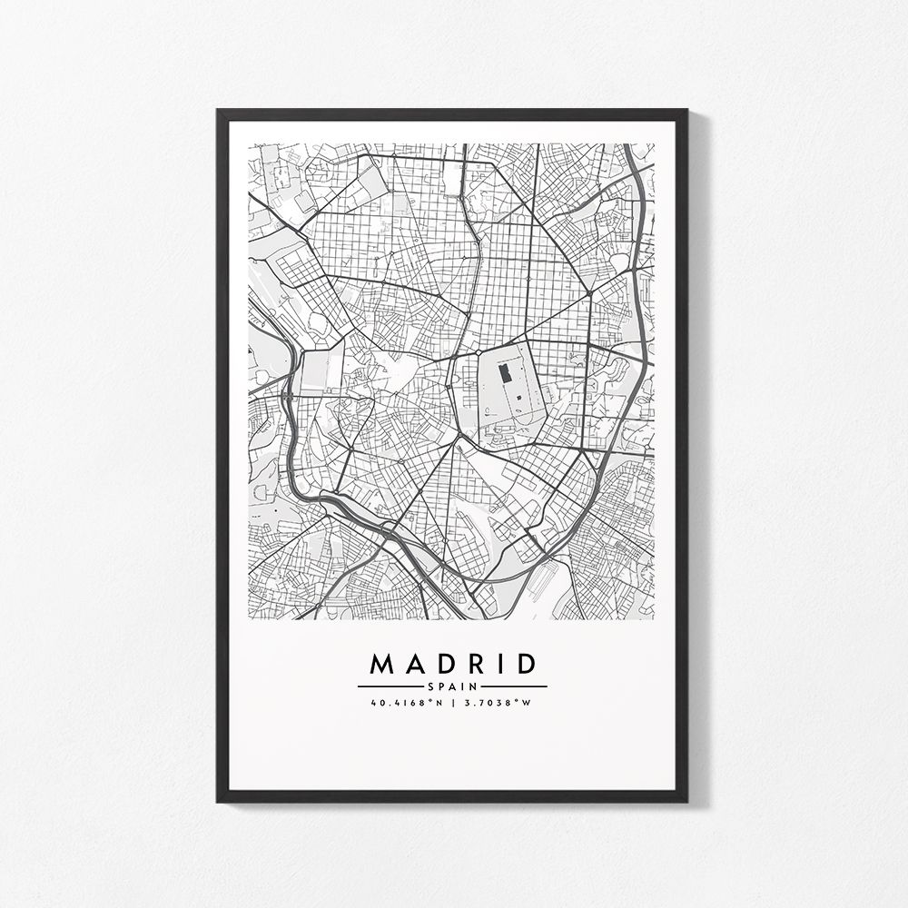 Poster - Madrid Karte