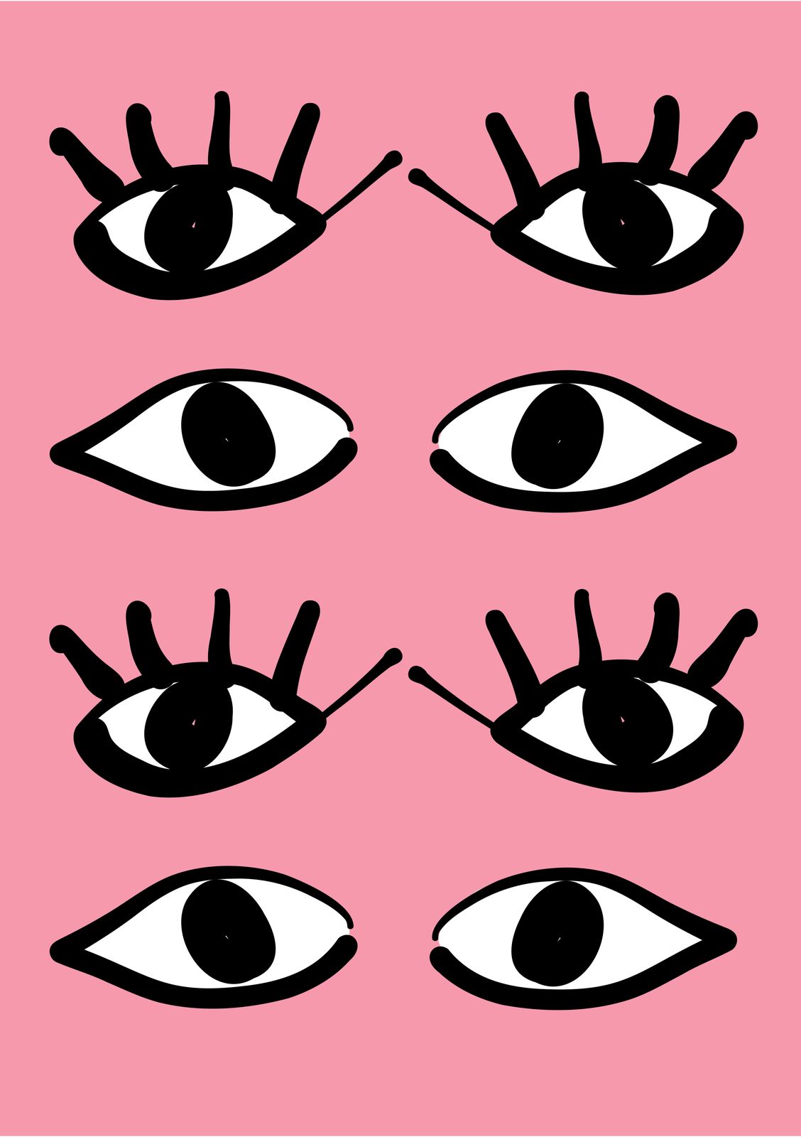 Poster - Rosa Augen Design