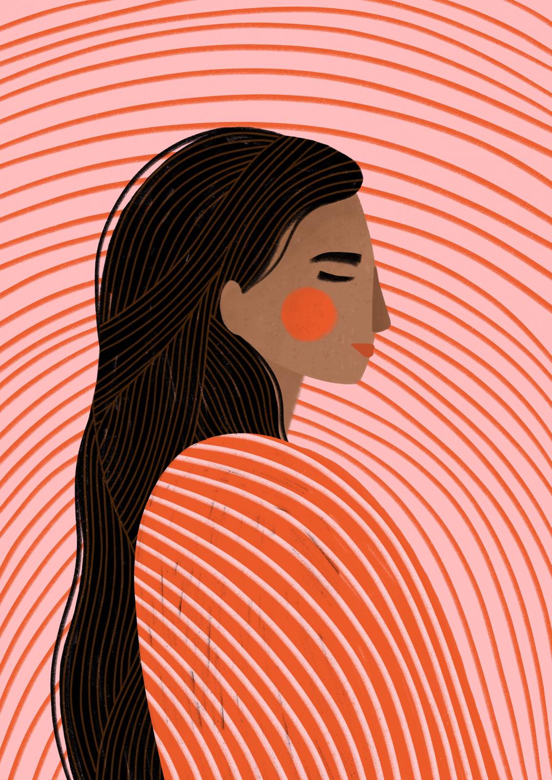 Poster - Frau in Orange