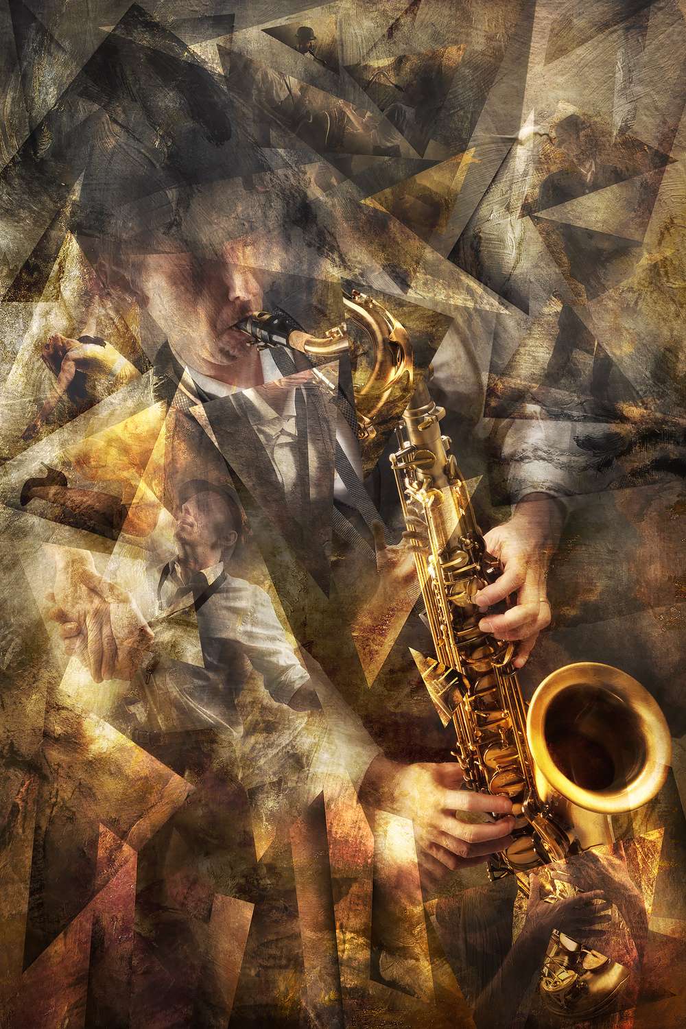Poster - Jazz Saxophon Kunst