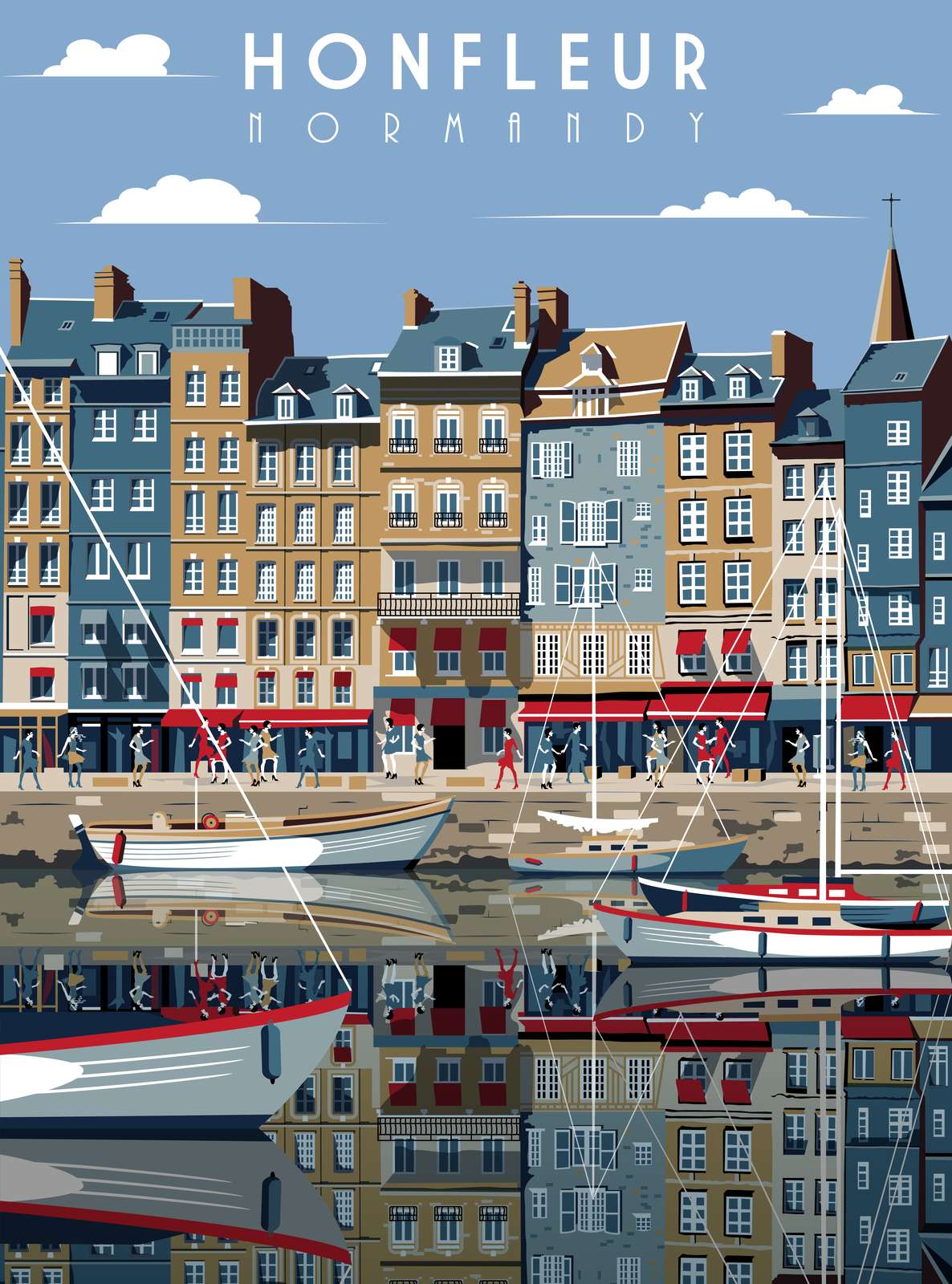 Honfleur Normandie Wandposter