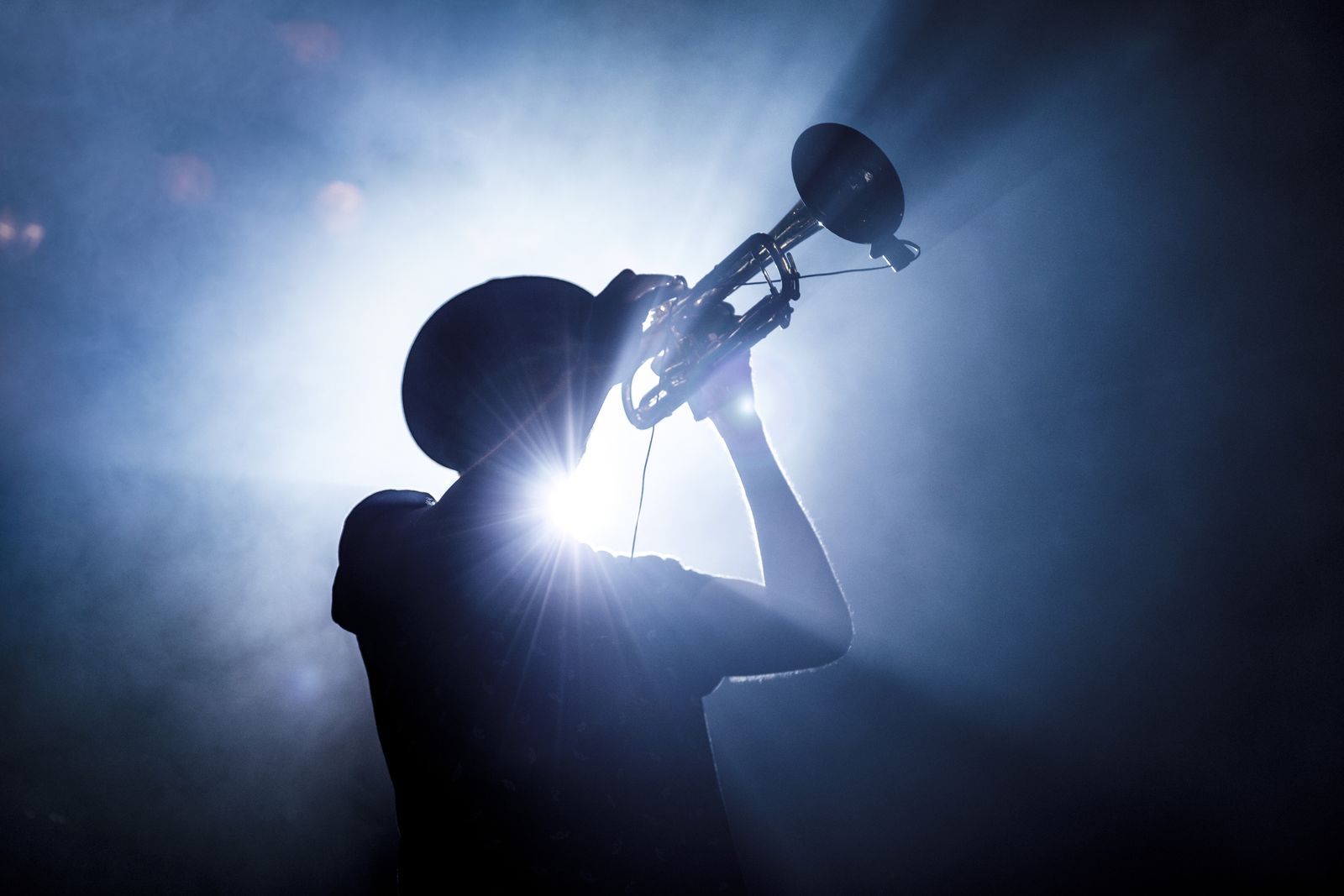 Poster - Silhouette Trompetenspieler