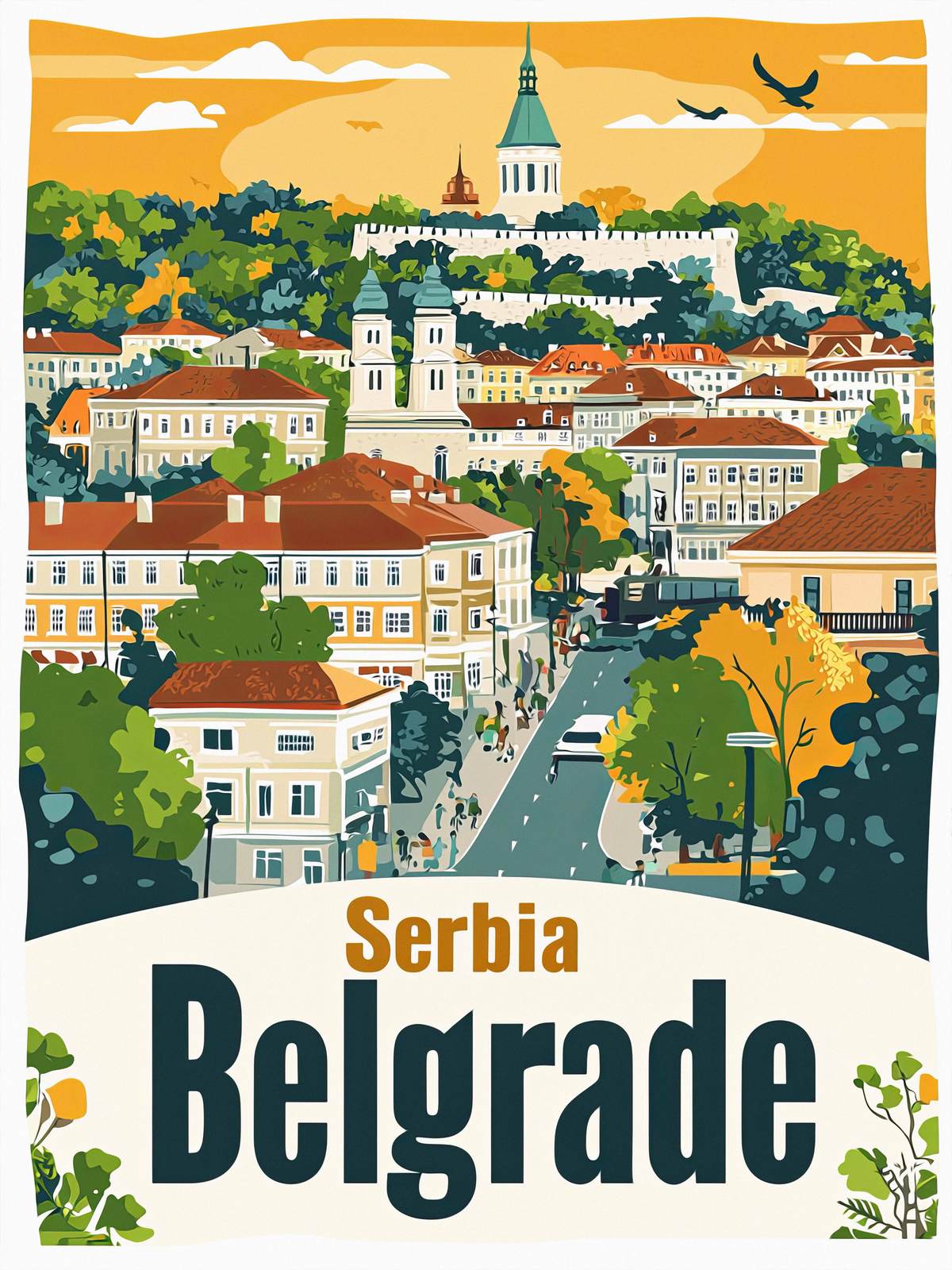 Poster - Serbien Belgrad