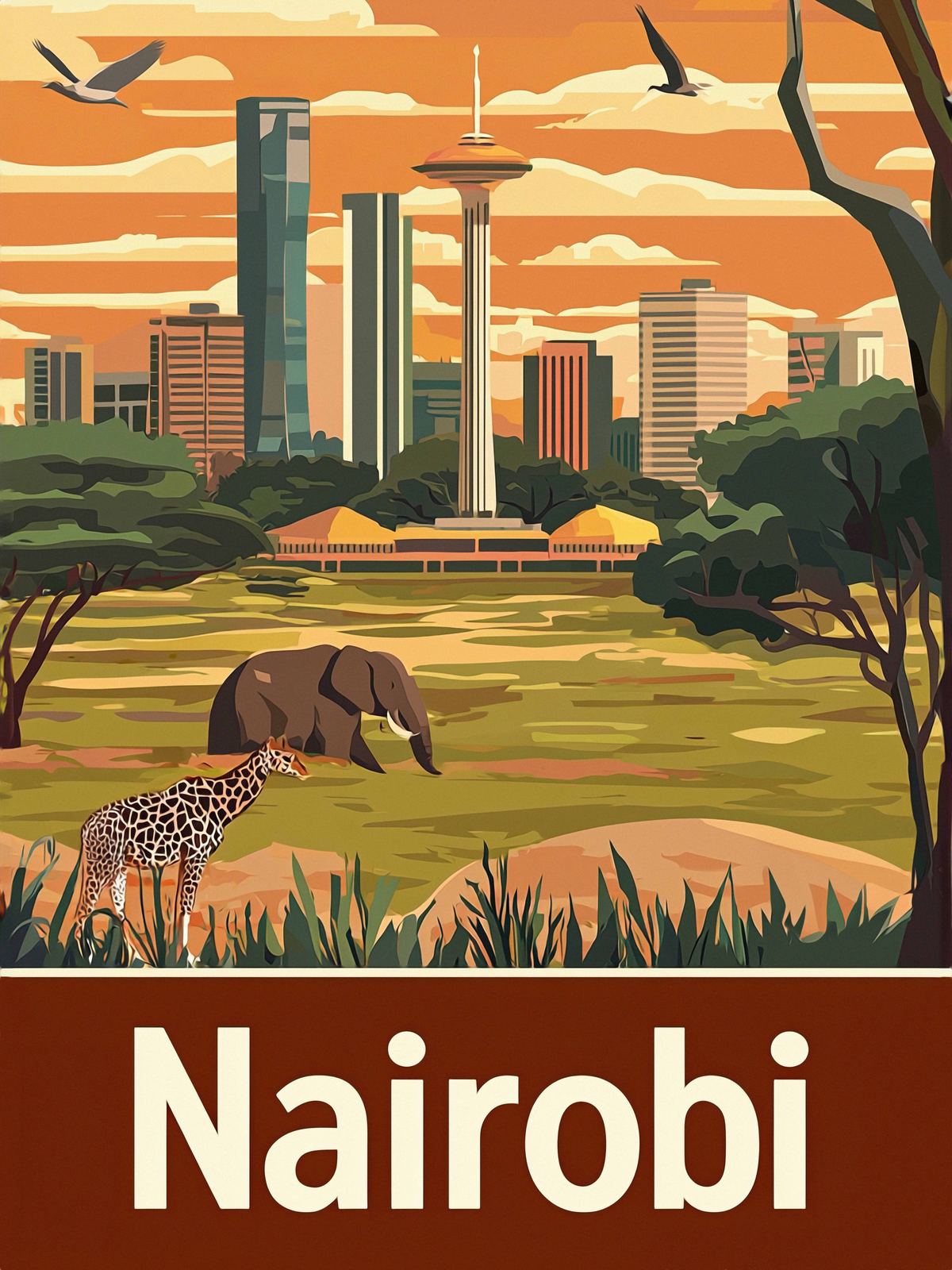 Poster - Nairobi City Skyline