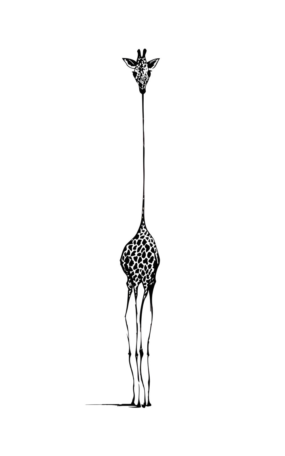 Poster - Giraffe Silhouette