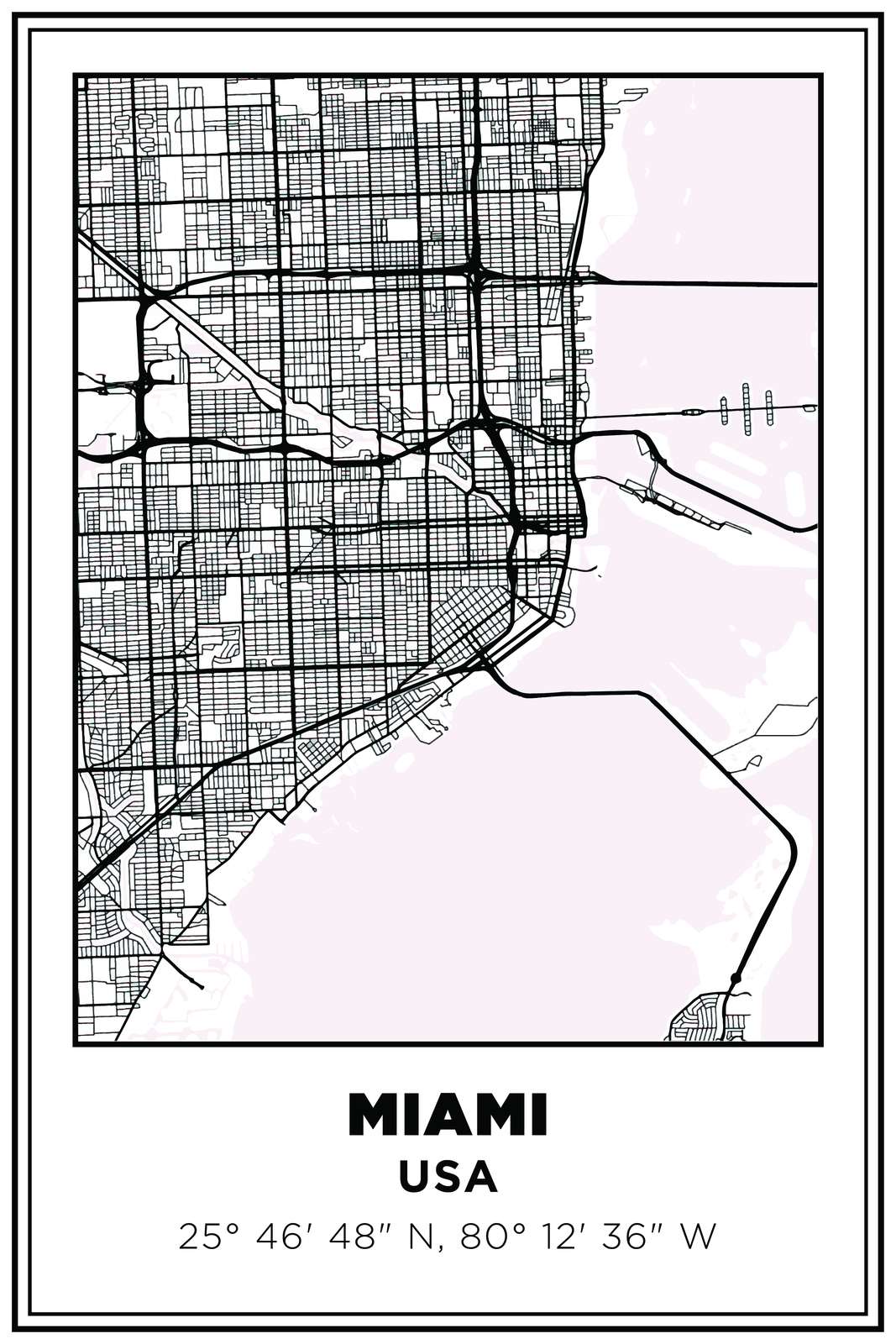 Miami Kartenposter