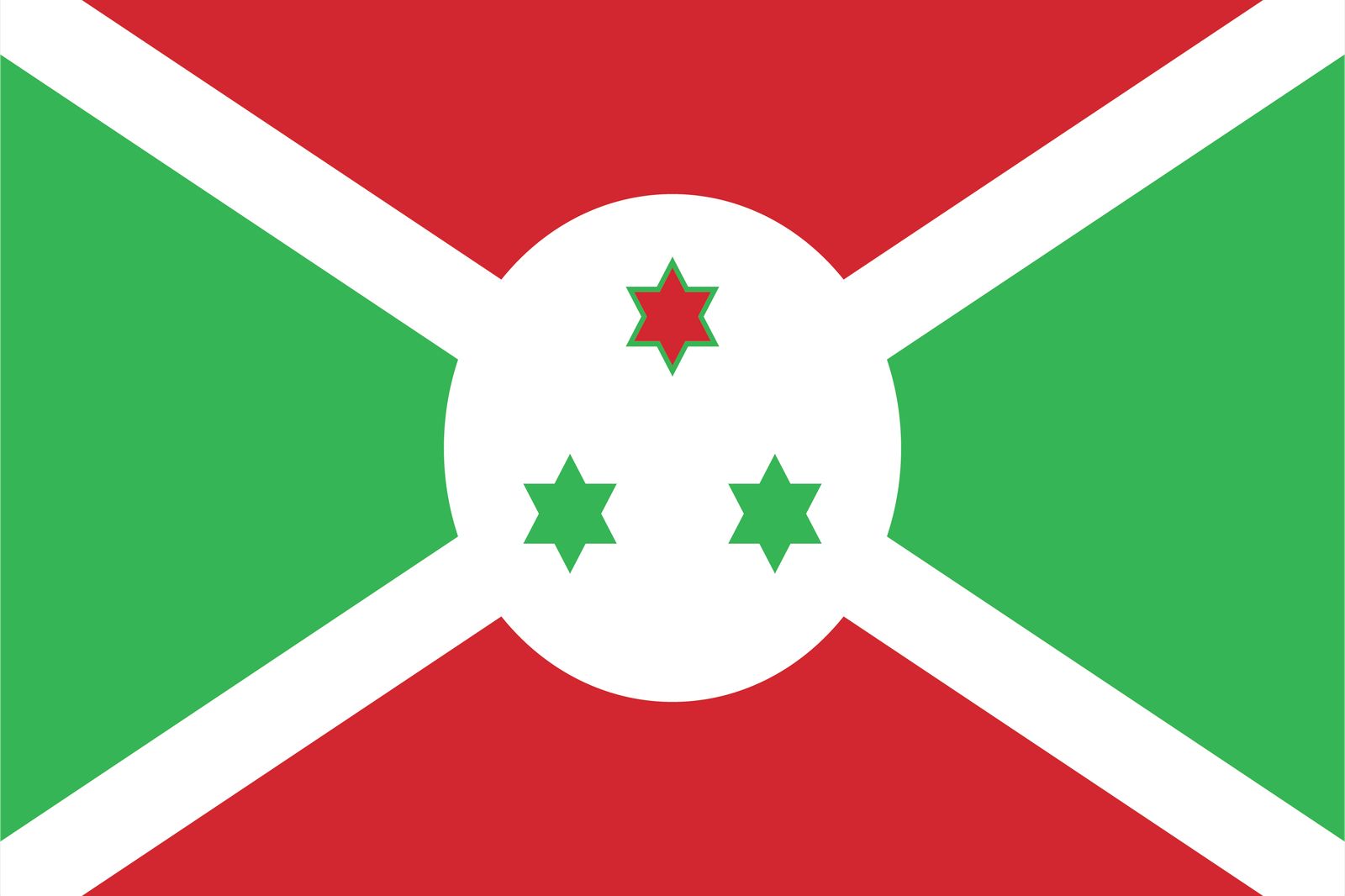 Burundi Flagge - Aufkleber