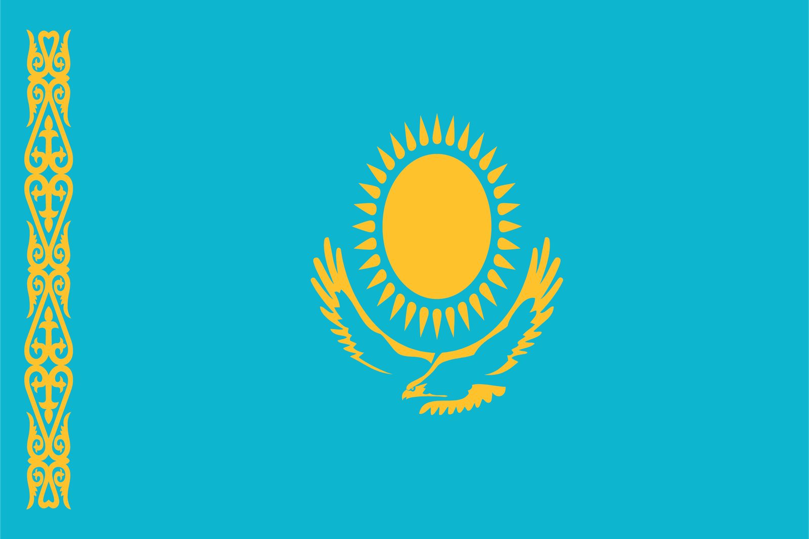 Kasachstan Flagge - Aufkleber