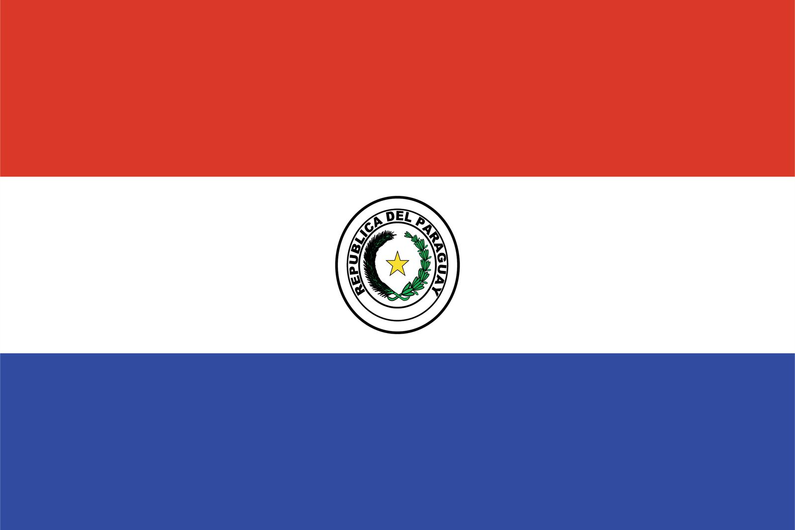 Paraguay Flagge - Aufkleber
