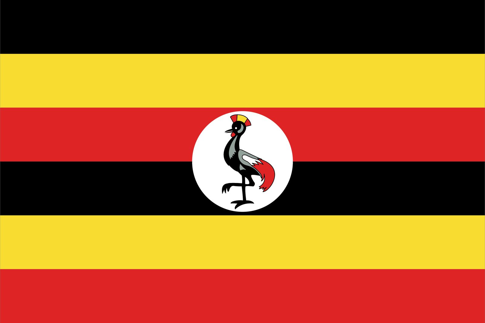 Uganda Flagge - Aufkleber