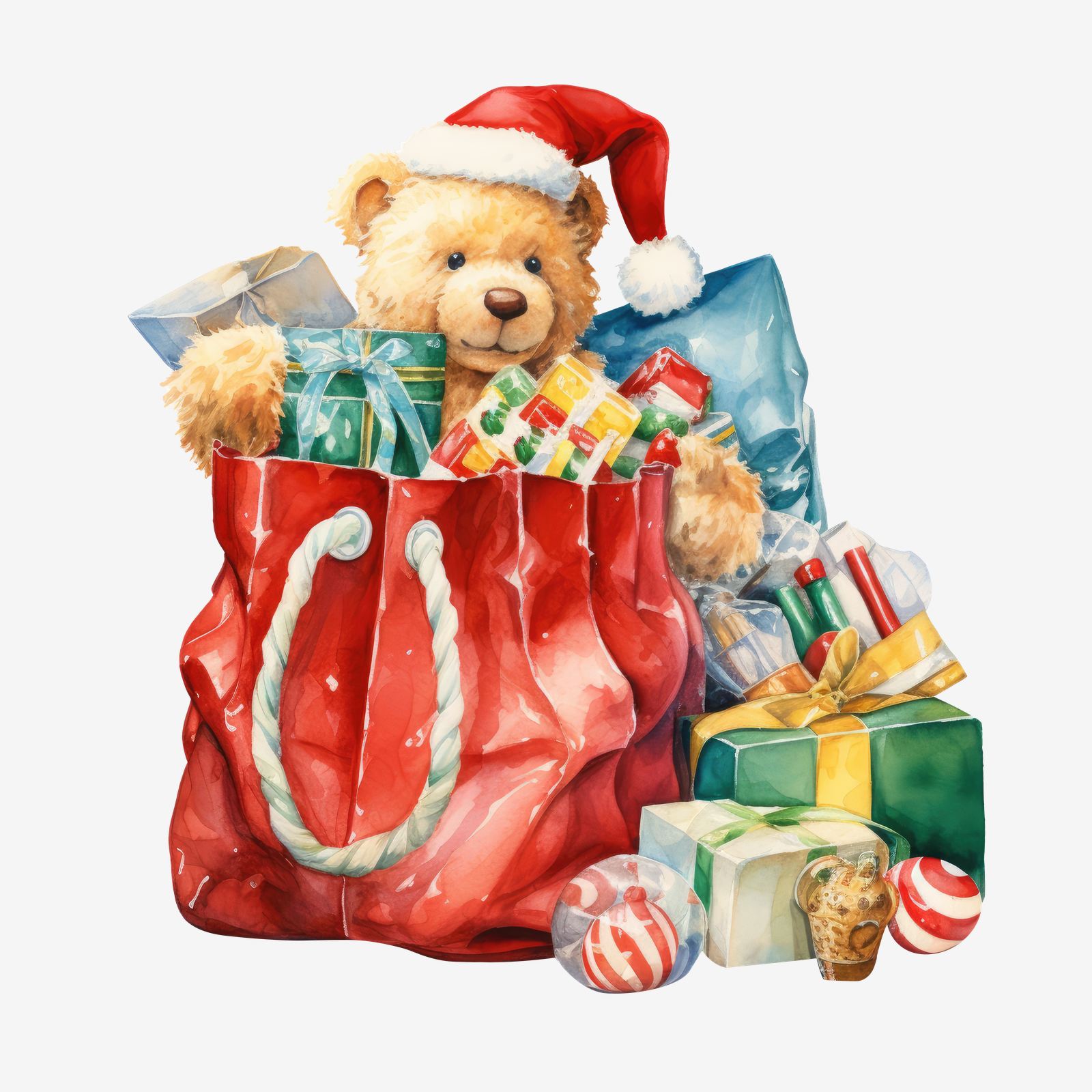 Weihnachts Teddybär Aufkleber