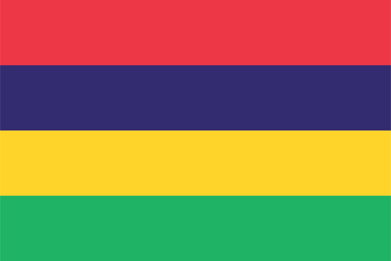 Mauritius Flagge - Aufkleber