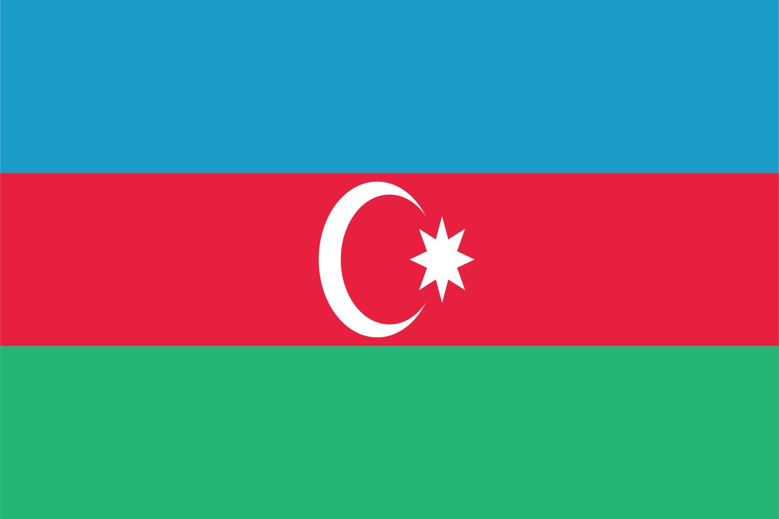 Aserbaidschan Flagge - Aufkleber