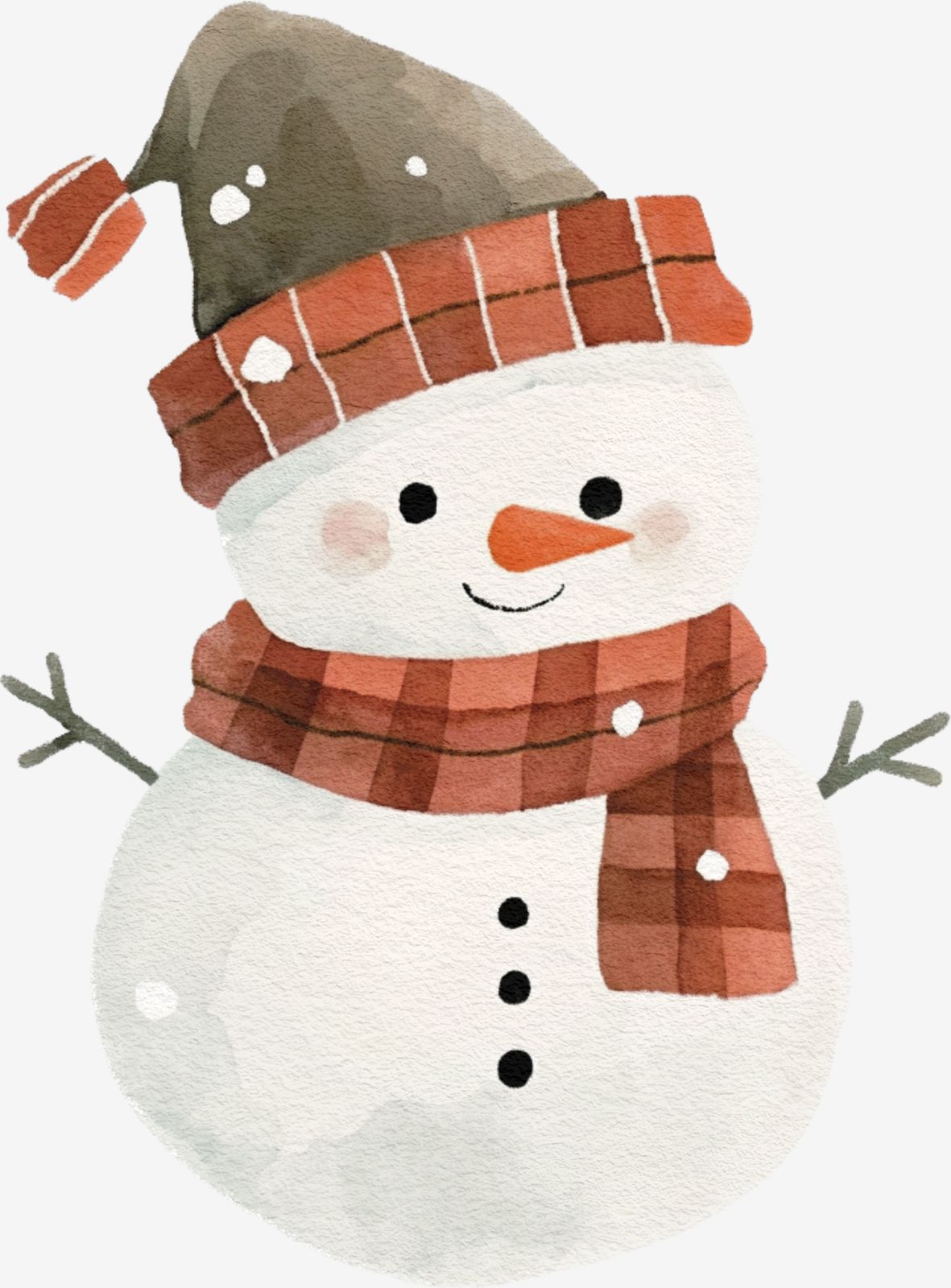 Schneemann Aufkleber für Weihnachten