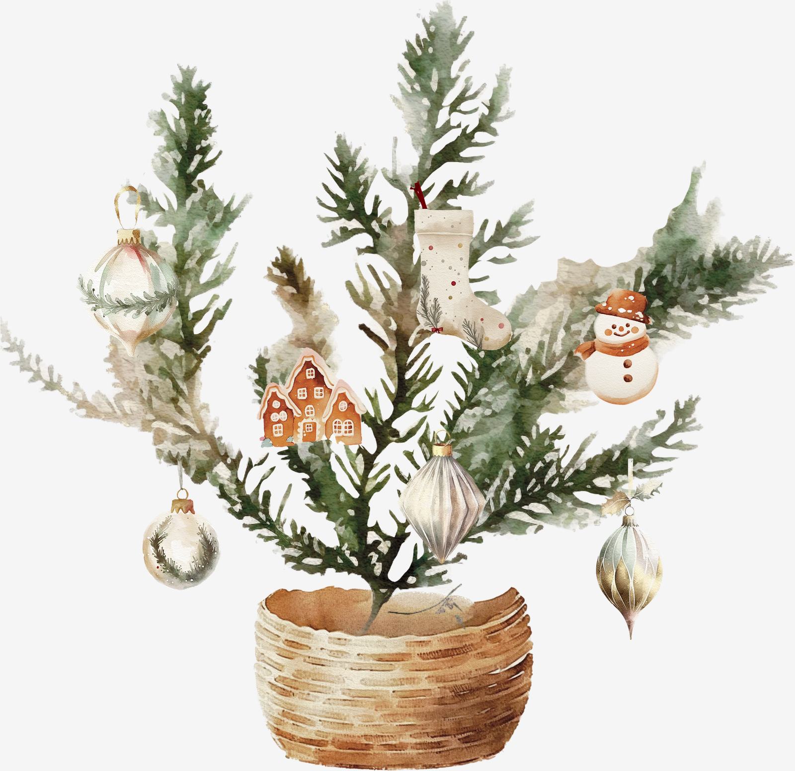 Weihnachtsbaum Thema Aufkleber