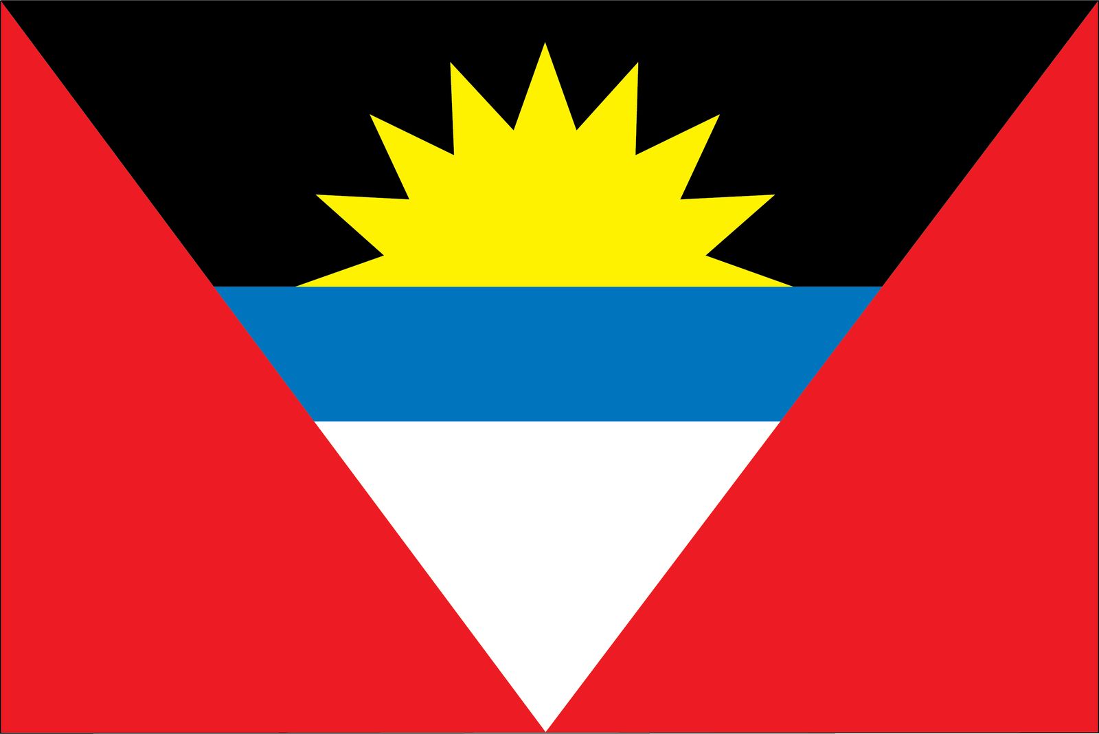 Antigua und Barbuda Flagge - Aufkleber