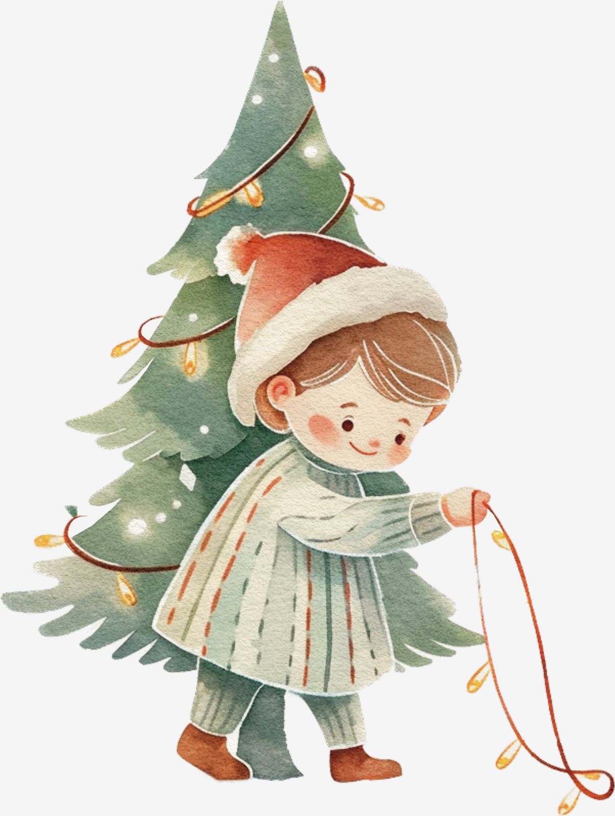 Weihnachtsbaum Junge Aufkleber