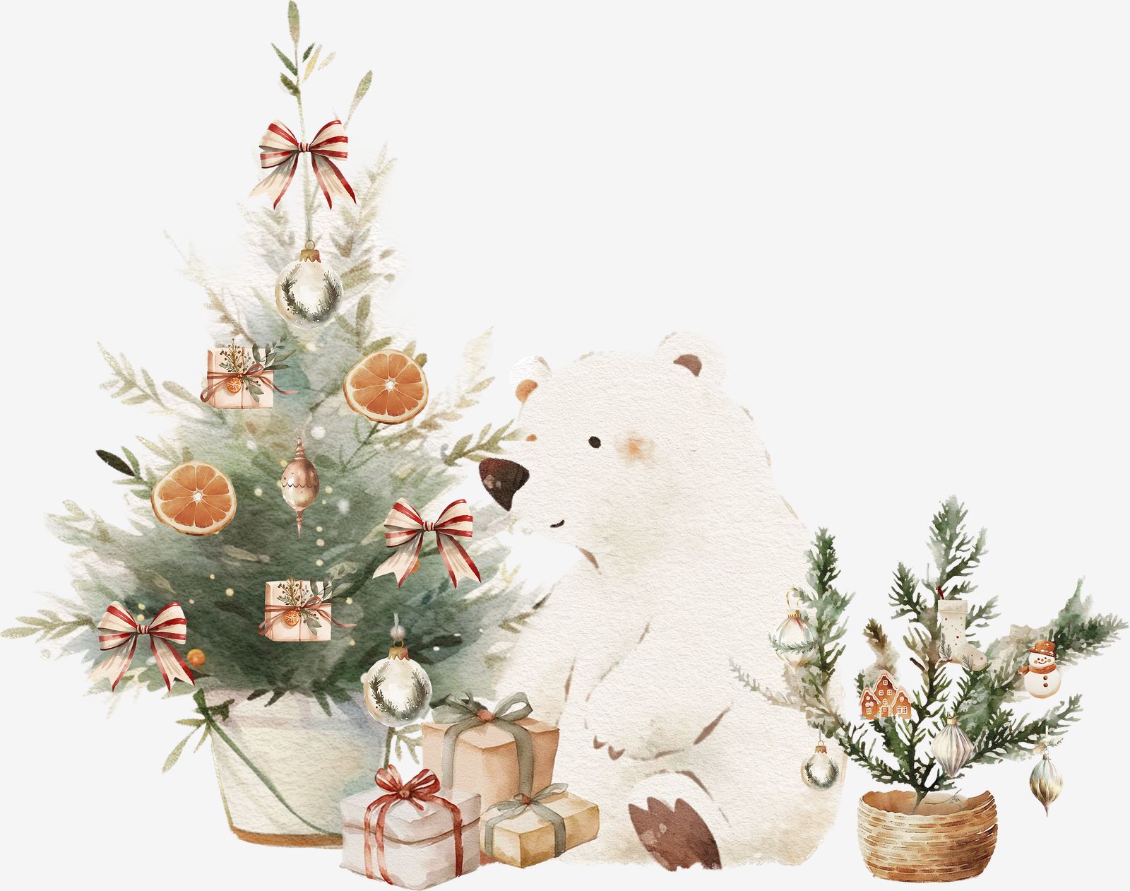 Weihnachtsbaum Bären Aufkleber