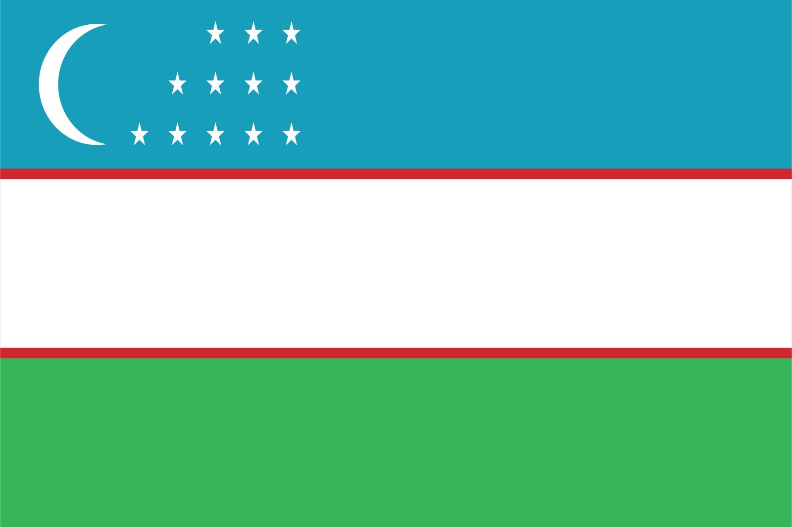 Usbekistan Flagge - Aufkleber