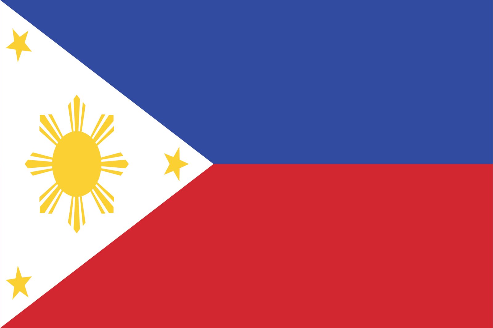 Philippinen Flagge - Aufkleber