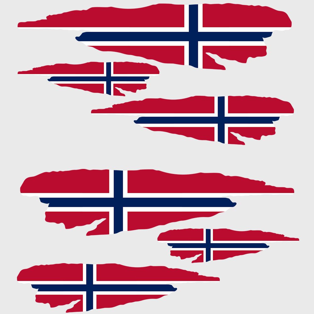 Norwegische Flagge - Aufkleber